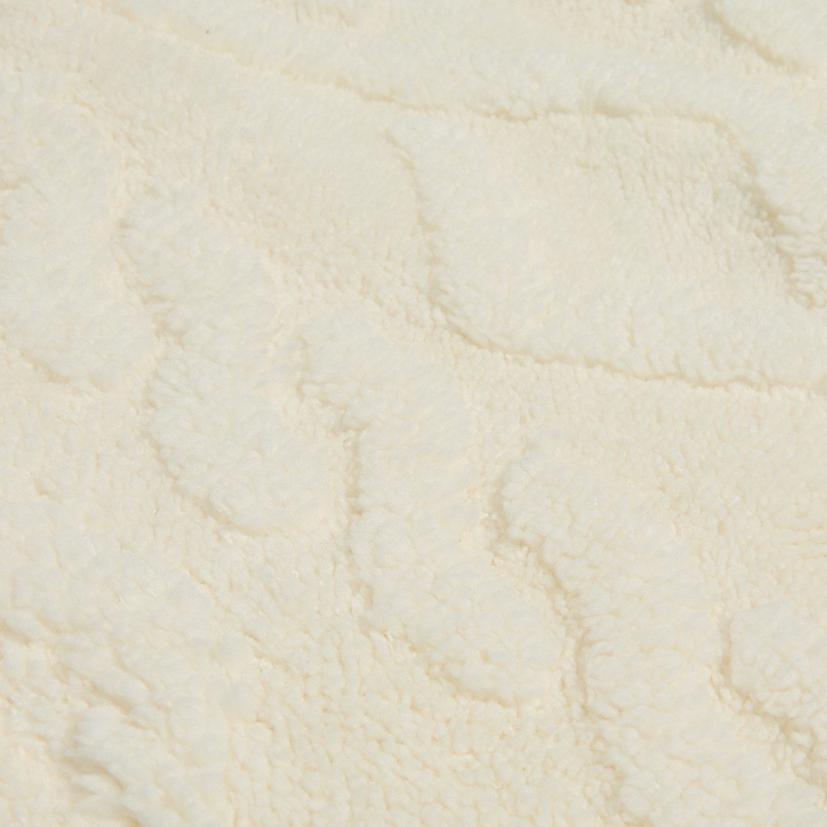 OHS Cable Knit Sherpa Throw - Cream>
