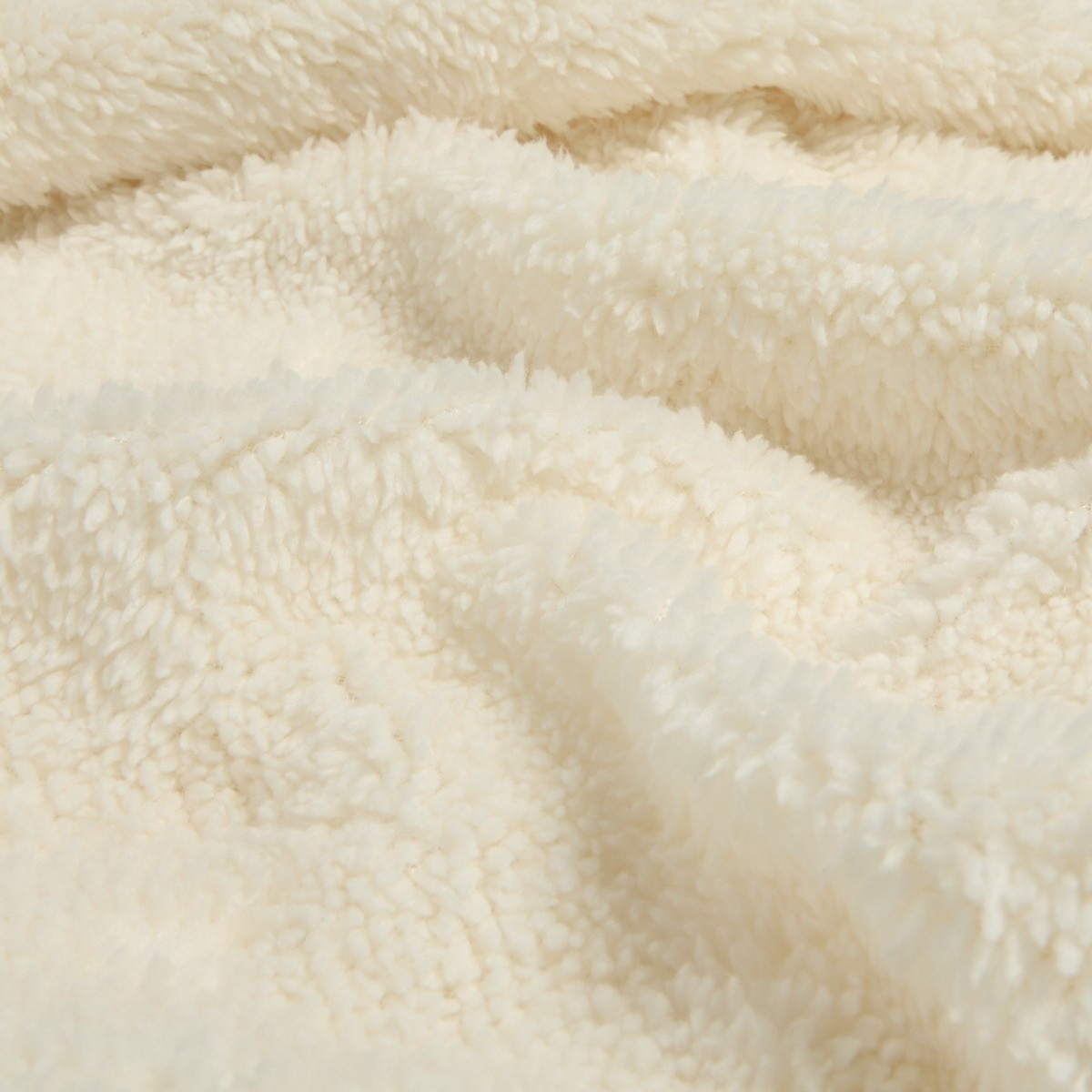 OHS Cable Knit Sherpa Throw - Cream>