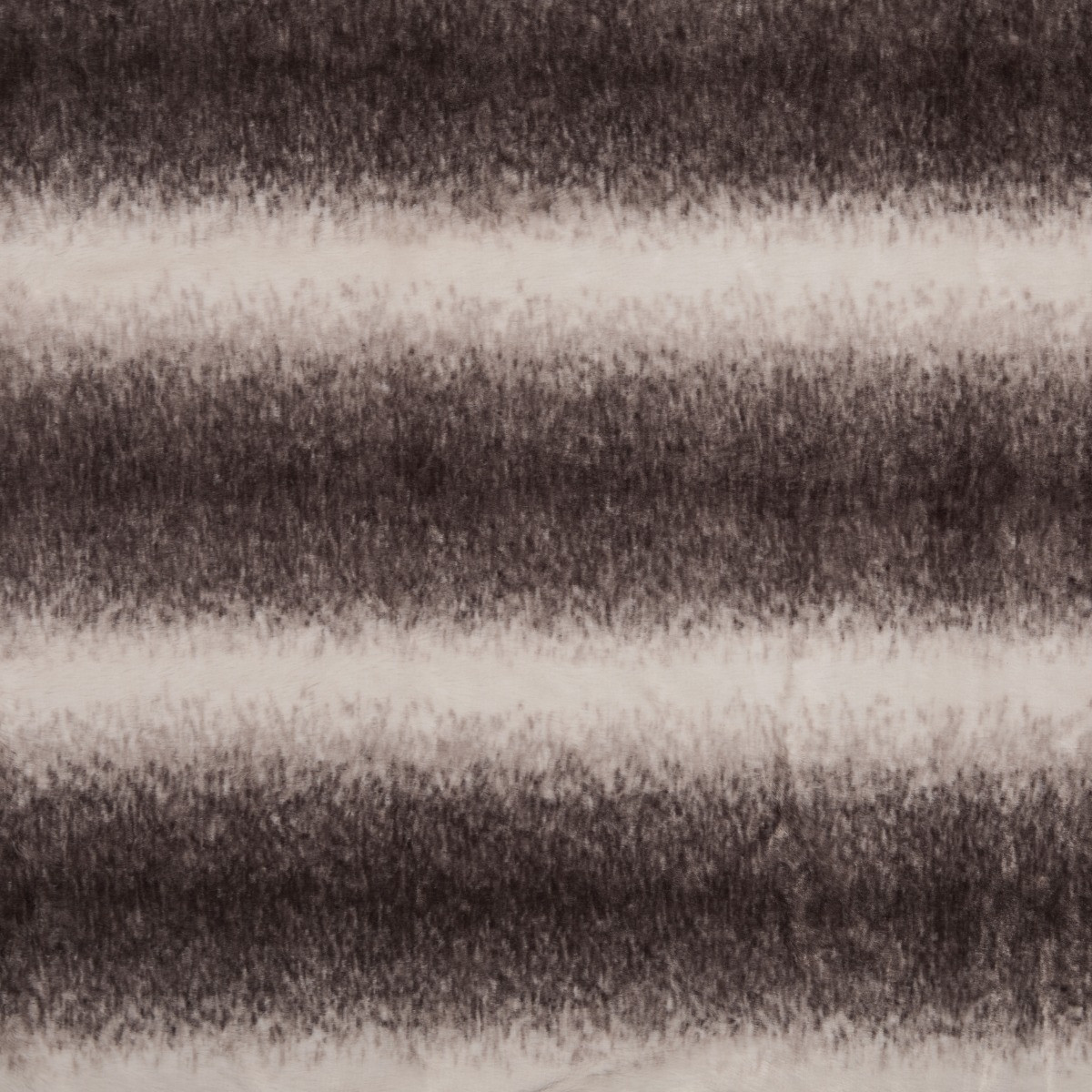 OHS Faux Fur Stripe Throw - Brown>