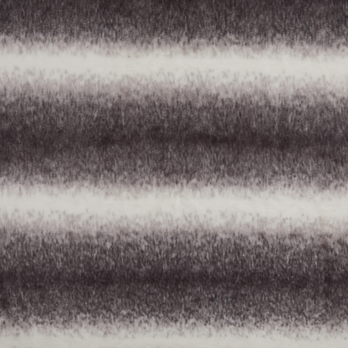 OHS Faux Fur Stripe Throw - Grey>