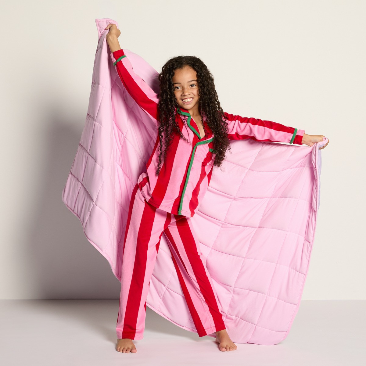 OHS Kids Supersoft Reversible Weighted Blanket, Pink/Lilac - 3kg>