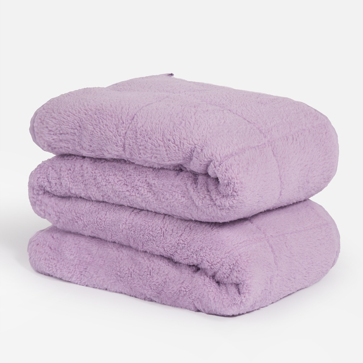 OHS Kids Teddy Fleece Weighted Blanket, Lilac - 3kg>
