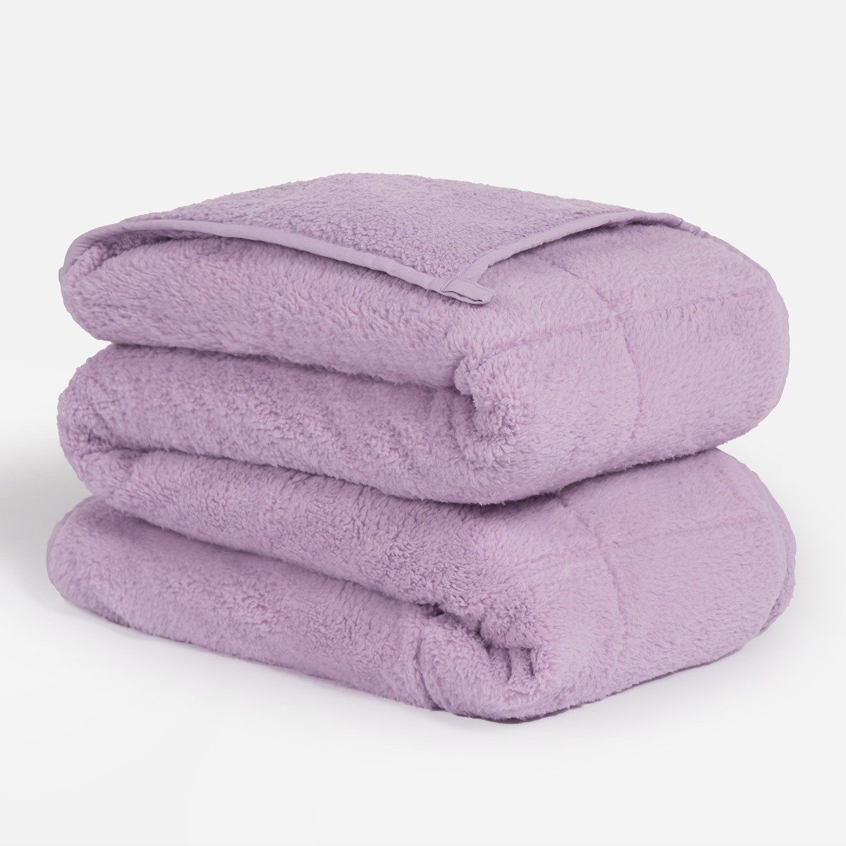 OHS Kids Teddy Fleece Weighted Blanket, Lilac - 3kg>
