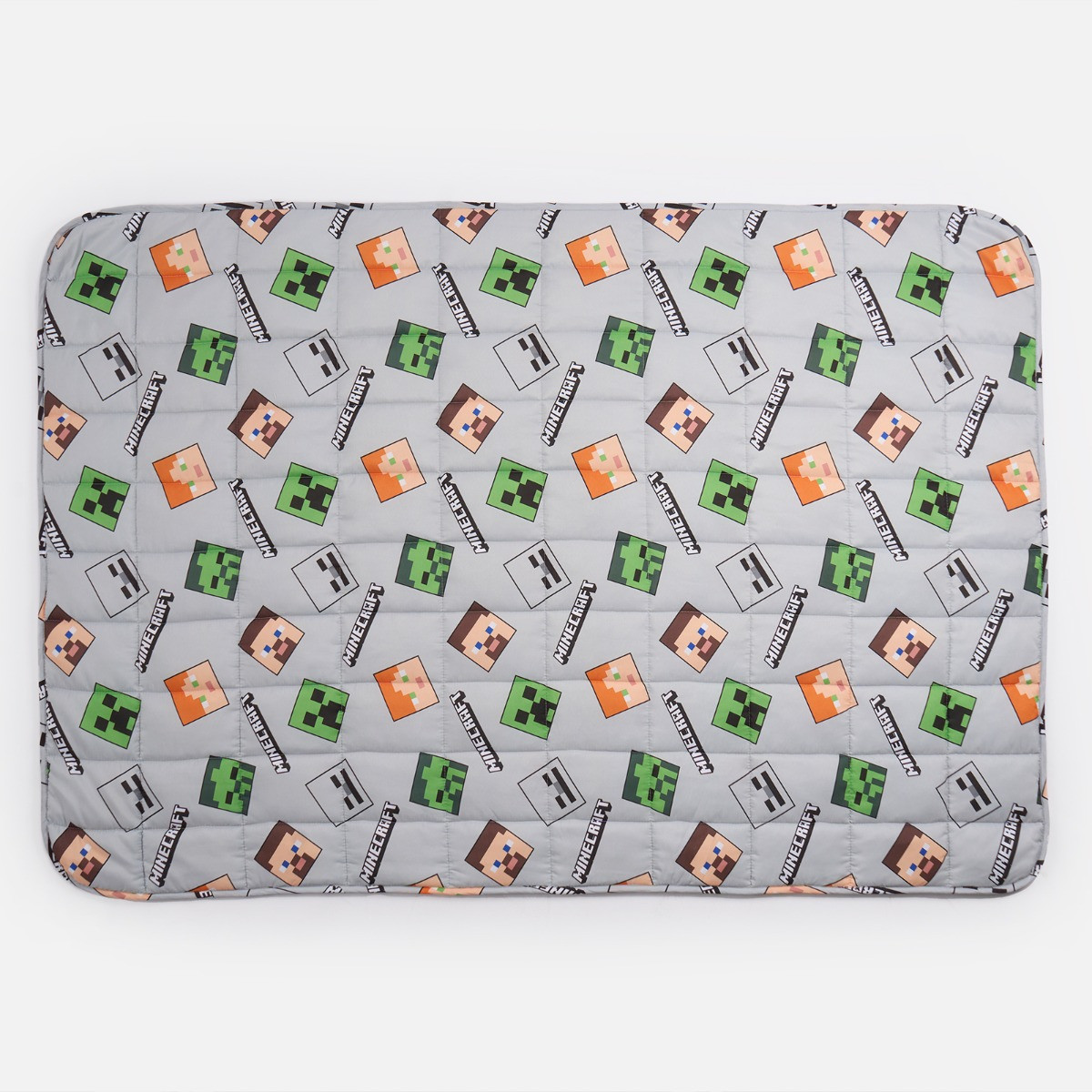 OHS Kids Minecraft Heads Weighted Blanket, Grey - 3kg>