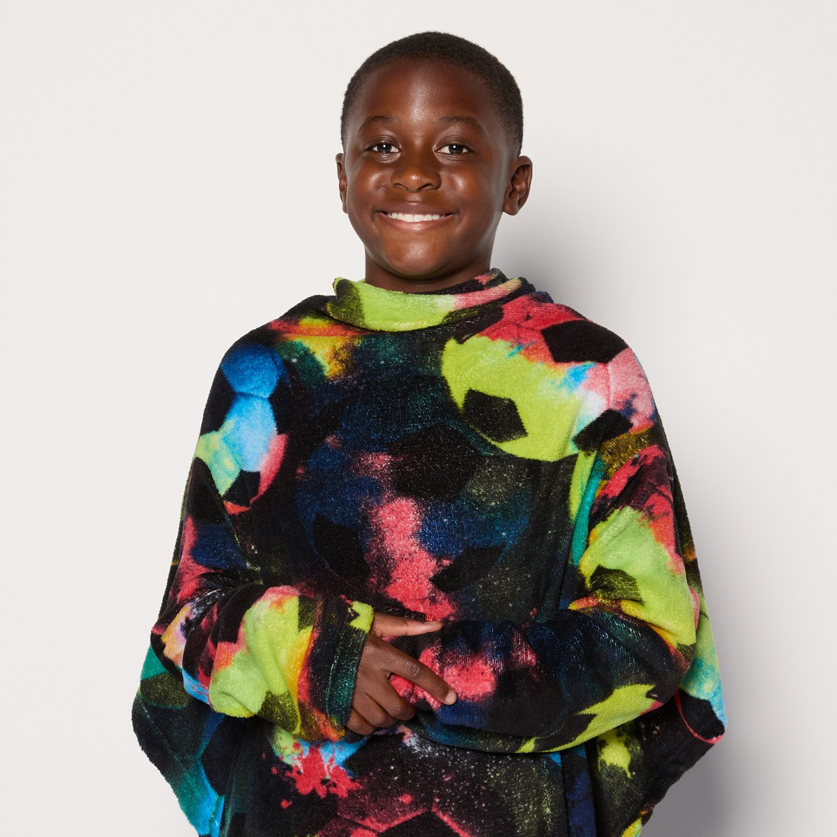 OHS Kids Football Printed Wearable Blanket - Multi>