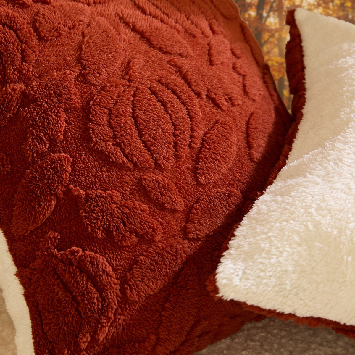 OHS Tufted Pumpkin Cushion Covers - Rust>