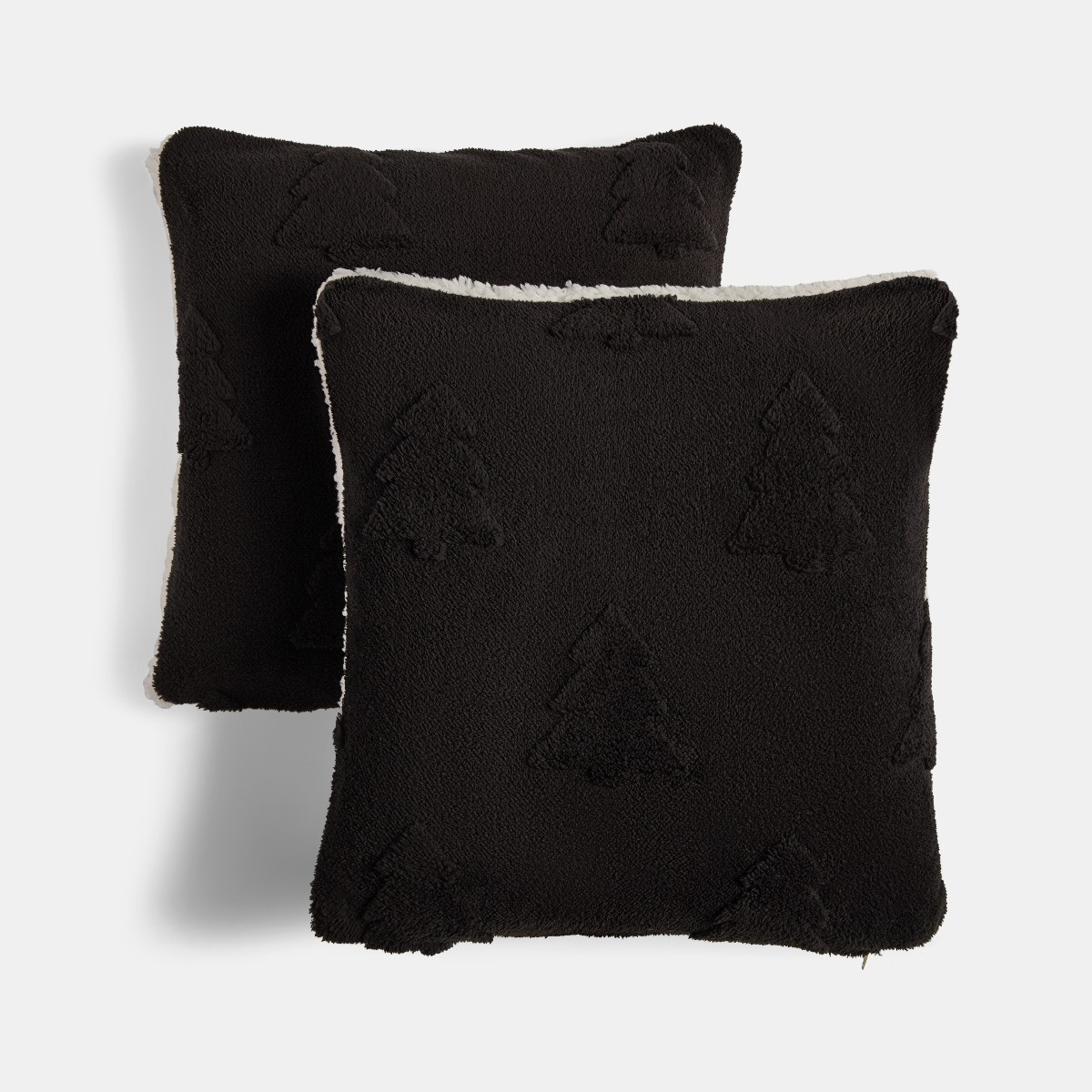 OHS Tufted Winter Tree Cushion Covers - Black>