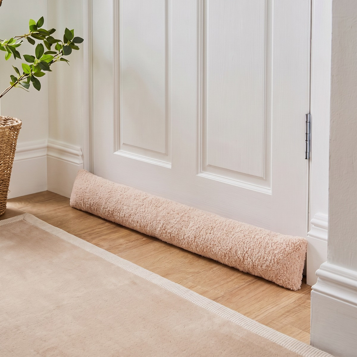 OHS Teddy Fleece Draught Excluder - Natural>