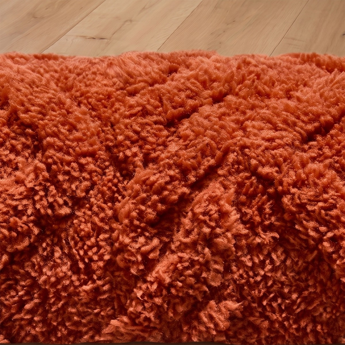 OHS Cable Knit Draught Excluder - Rust>