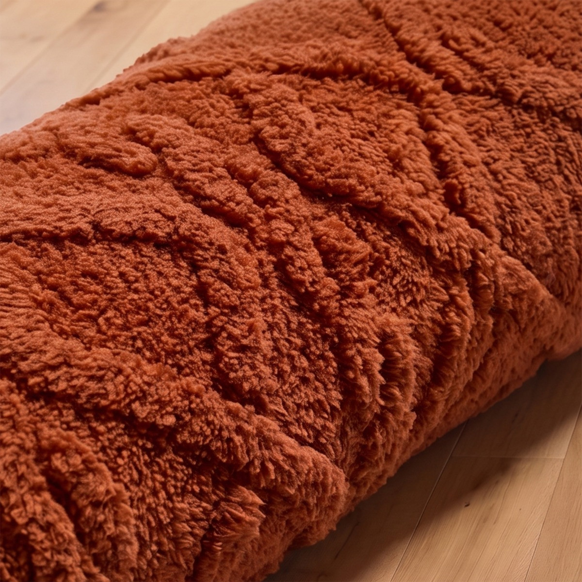 OHS Cable Knit Draught Excluder - Rust>