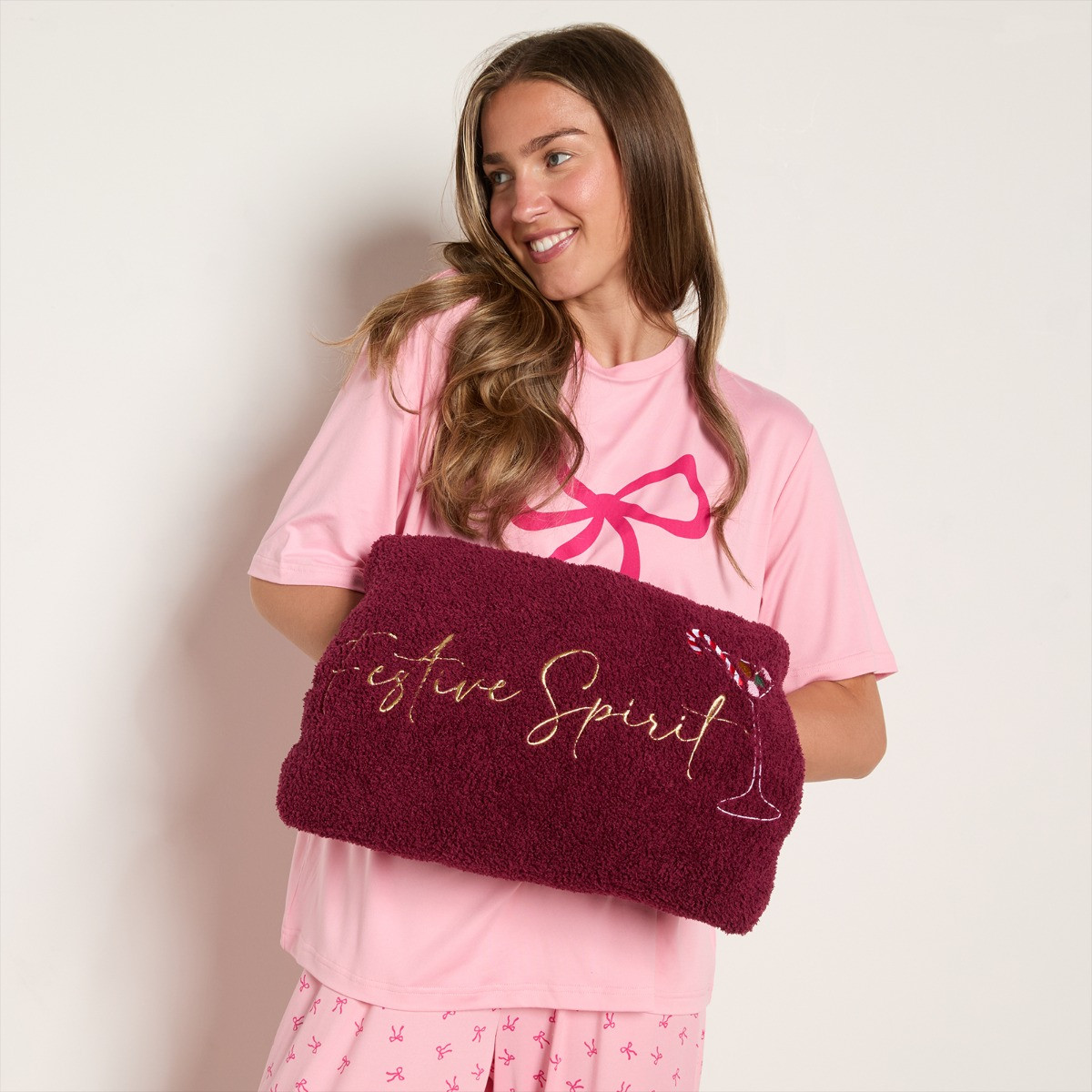 OHS Festive Spirits Slogan Hand Warmer - Burgundy>
