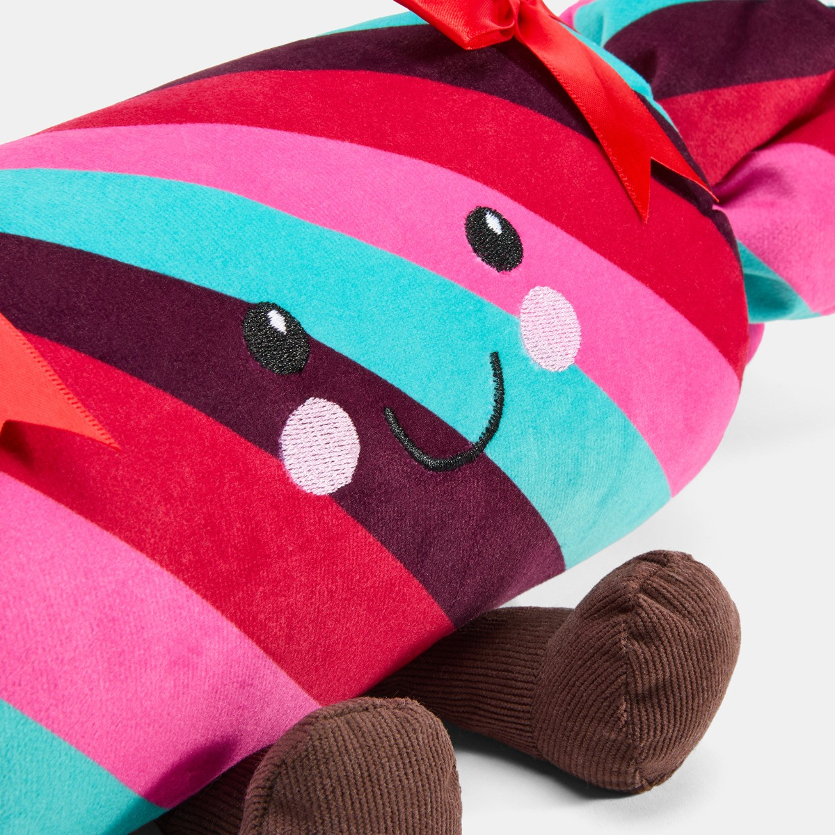 OHS Christmas Cracker Shaped Cushion - Multi>