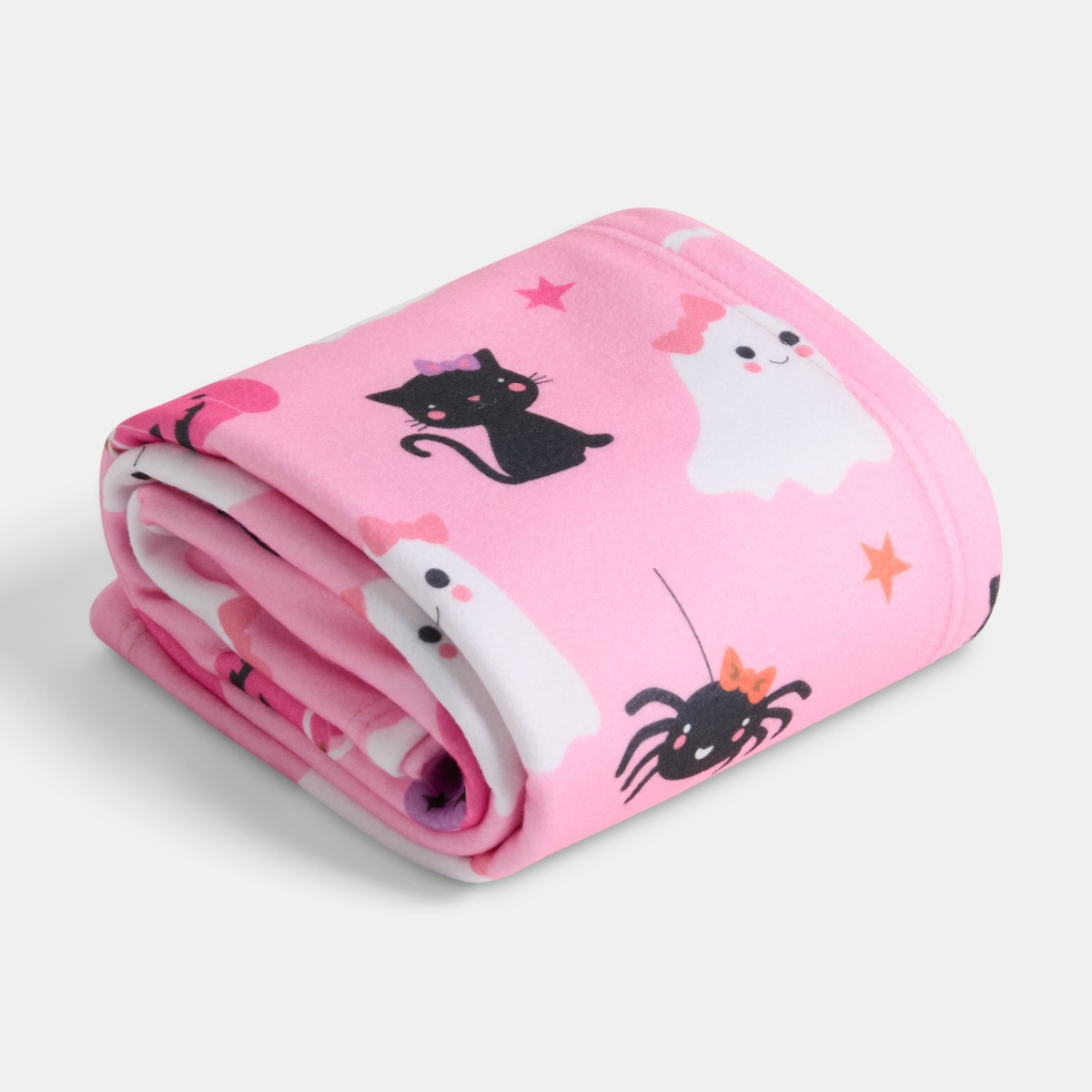 OHS Girl Ghost Fleece Throw - Pink>