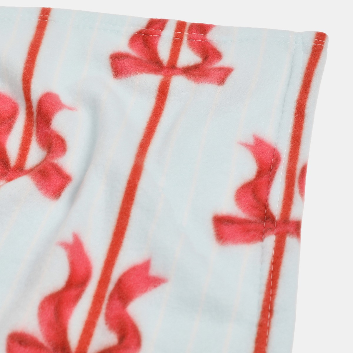 OHS Bow Print Fleece Throw - Blue/Red>
