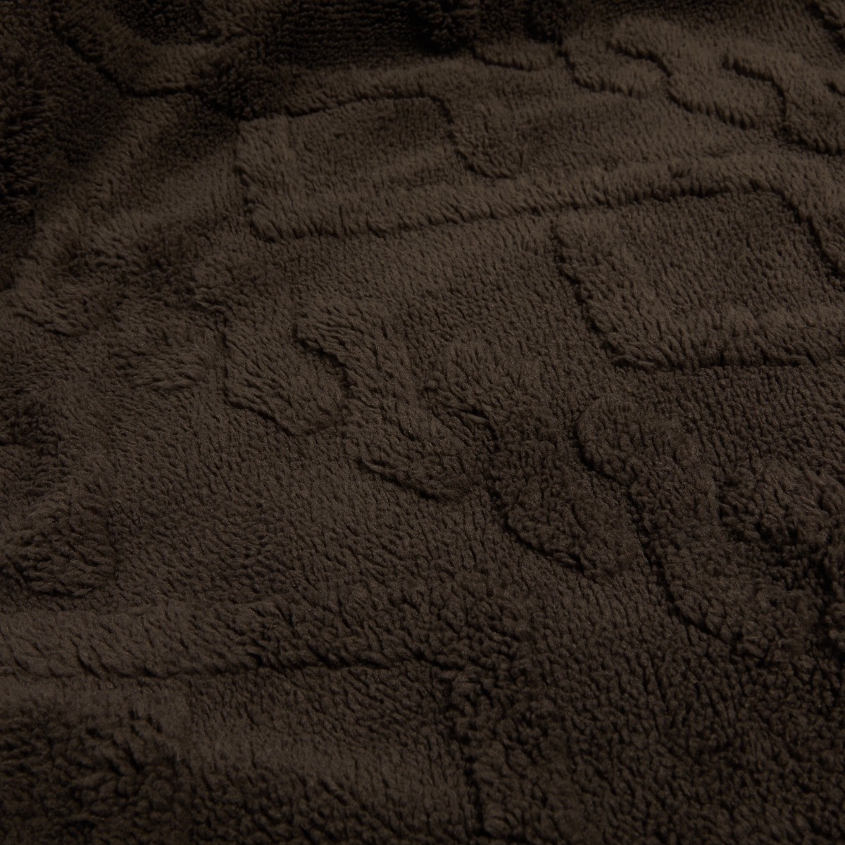 OHS Cable Knit Sherpa Throw - Brown>