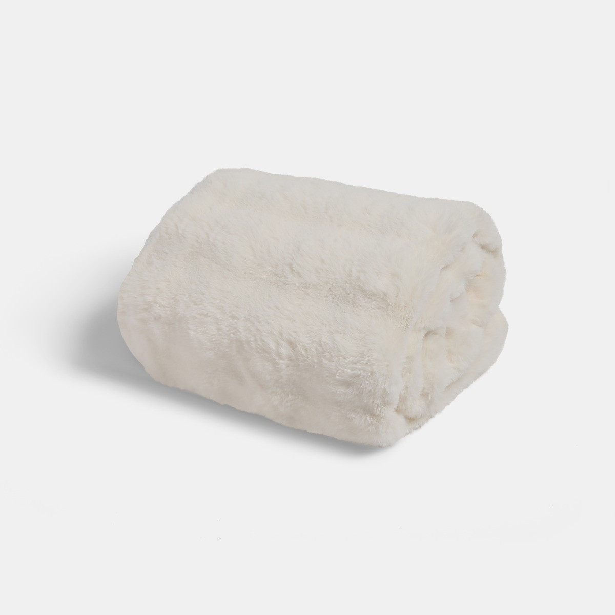 OHS Bubble Faux Fur Throw - Cream>