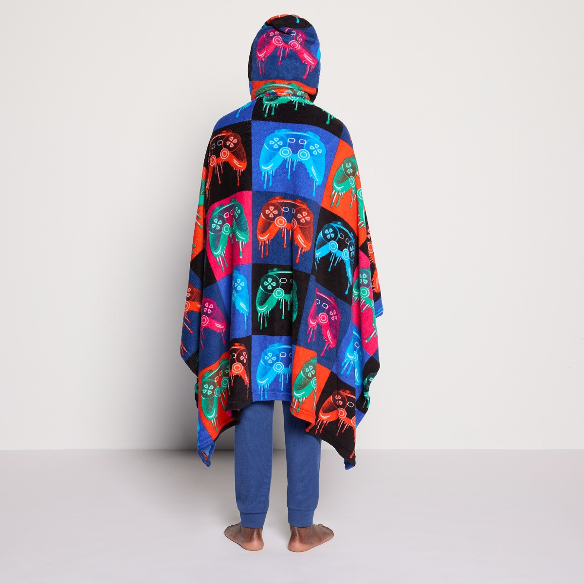 OHS Drip Gaming Print Hooded Blanket - Multi>