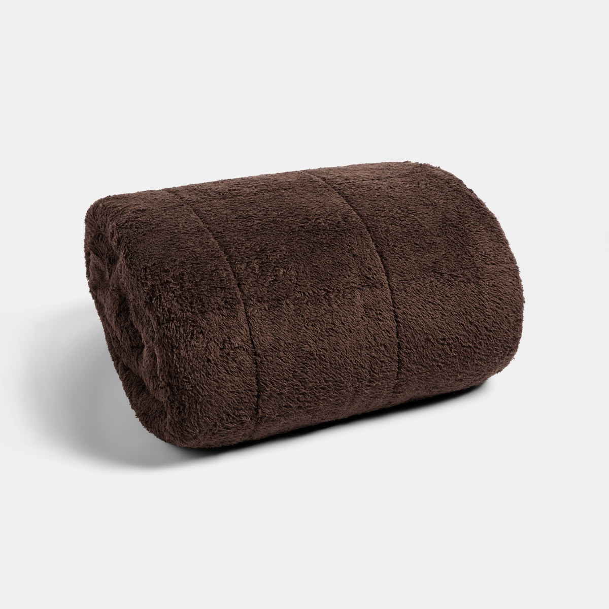 OHS Teddy Fleece Quilted Weighted Blanket - Chocolate>