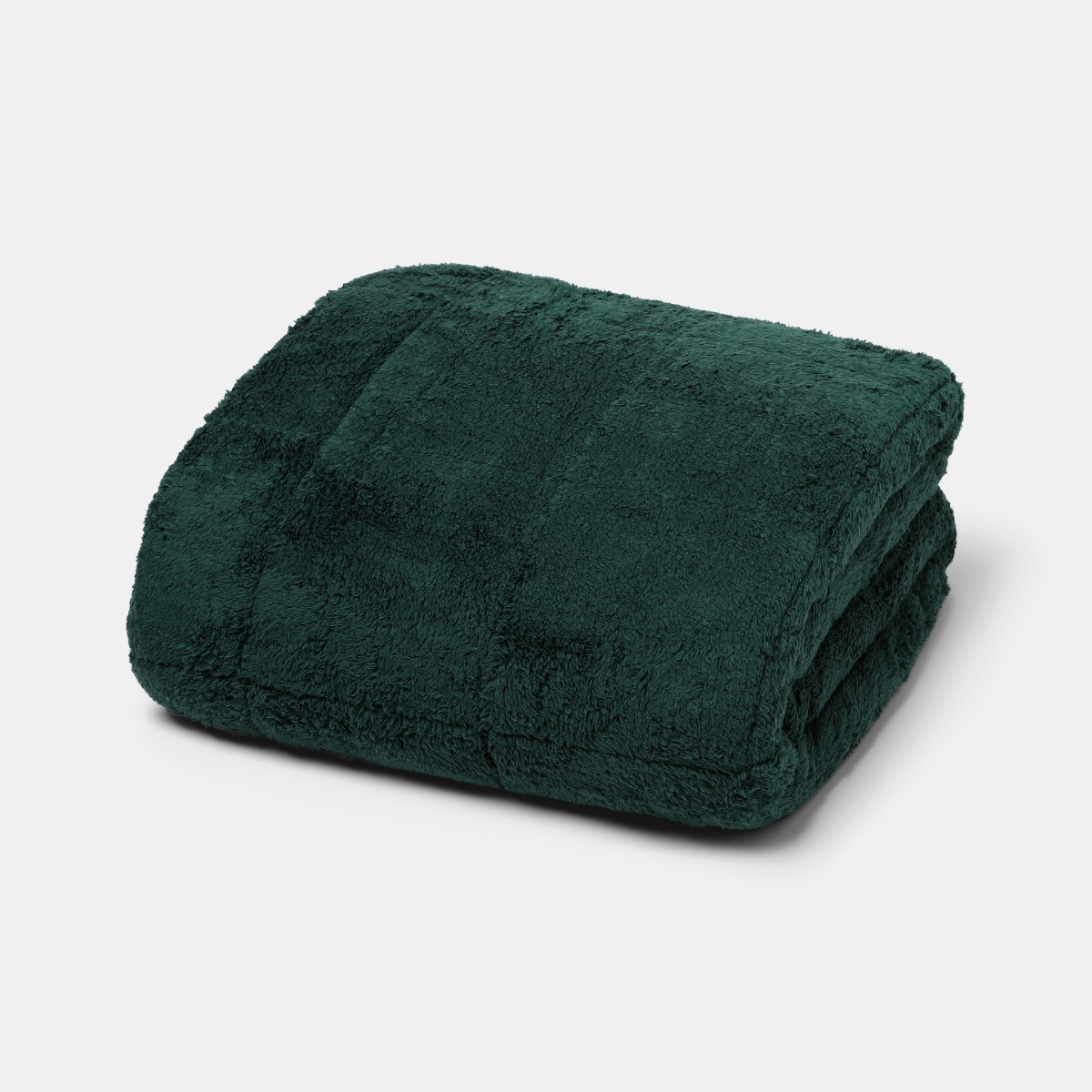 OHS Teddy Fleece Quilted Weighted Blanket - Green>