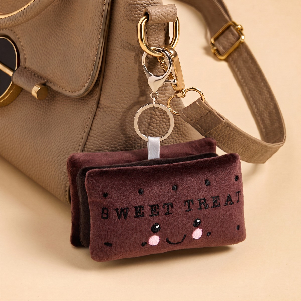 OHS Biscuit Keyring - Brown>