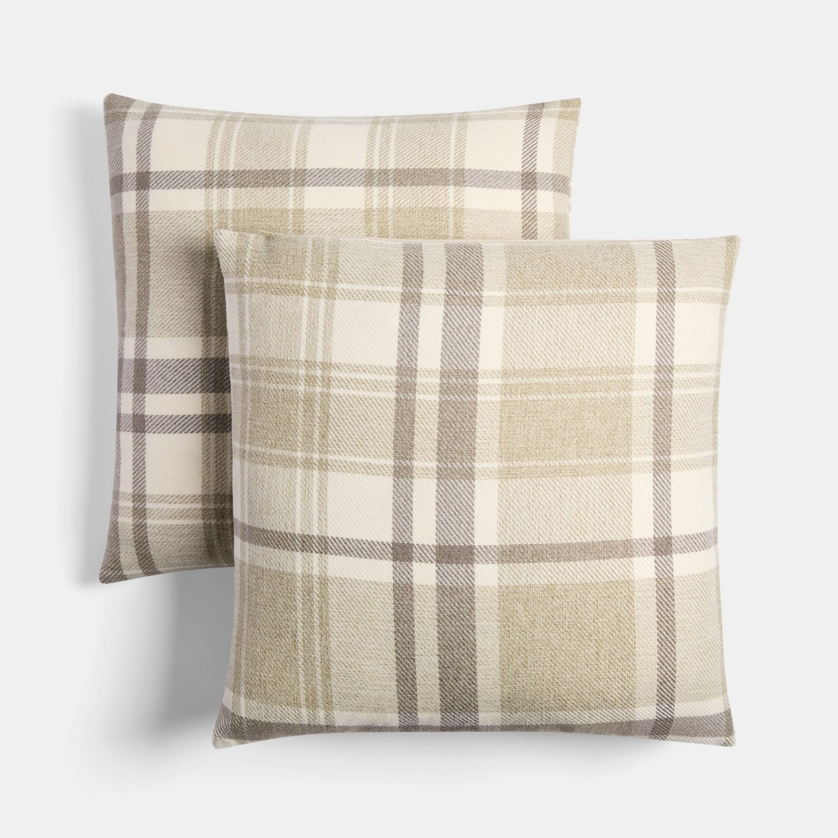 OHS Woven Check Cushion Covers - Sage>