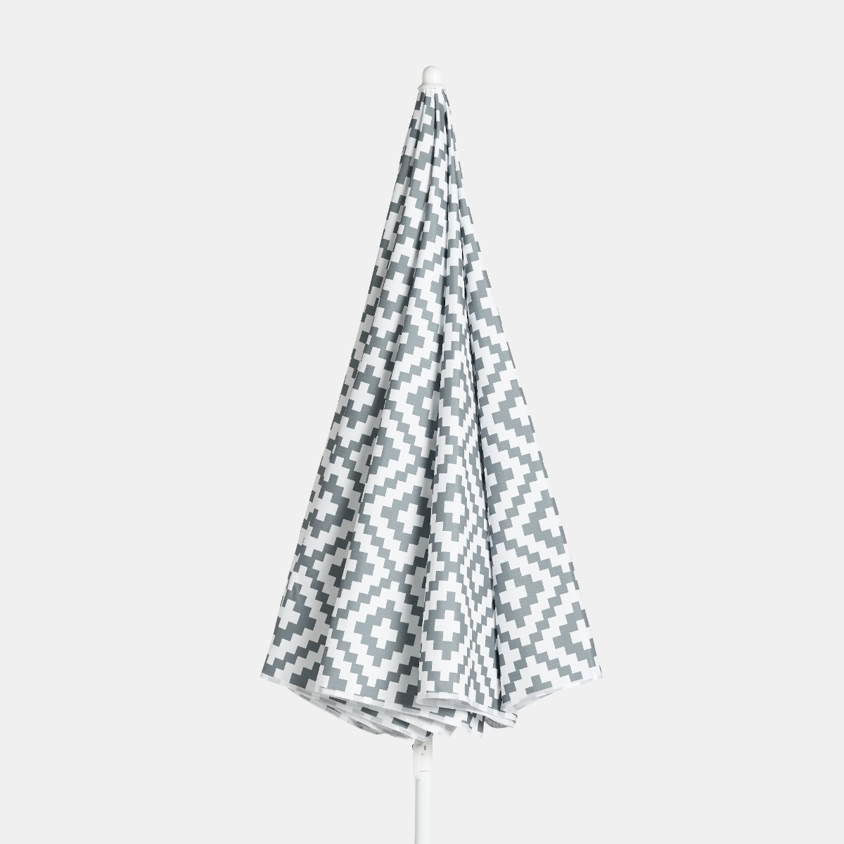 OHS Geometric Print Outdoor Parasol - Grey >