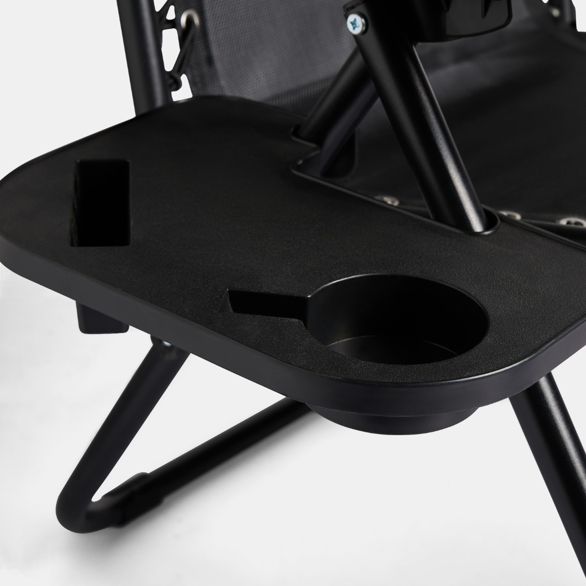 OHS 2 Pack Zero Gravity Sun Lounging Garden Chairs - Black >