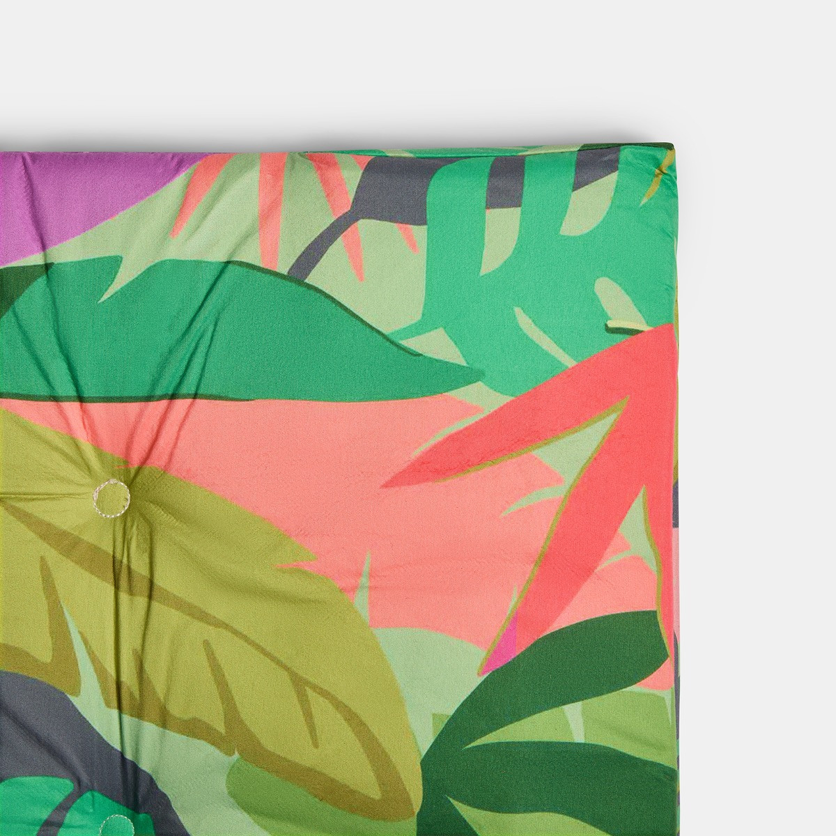 OHS Indoor/Outdoor Palm Print Seat Pad with Back - Green>