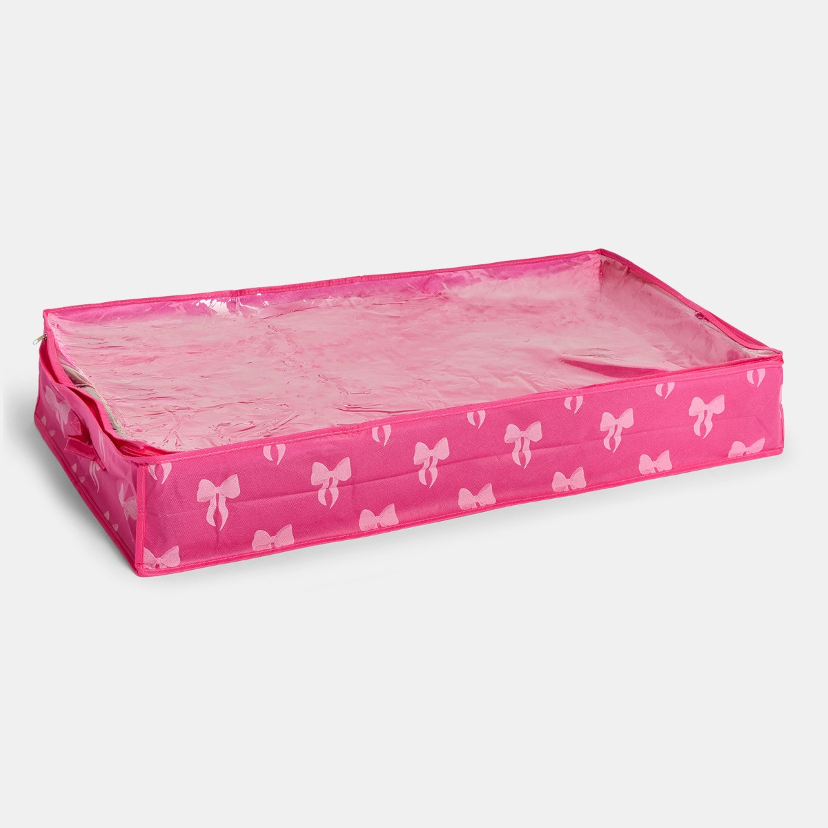 OHS 2 Pack Bow Print 90L Underbed Storage Bag - Hot Pink>