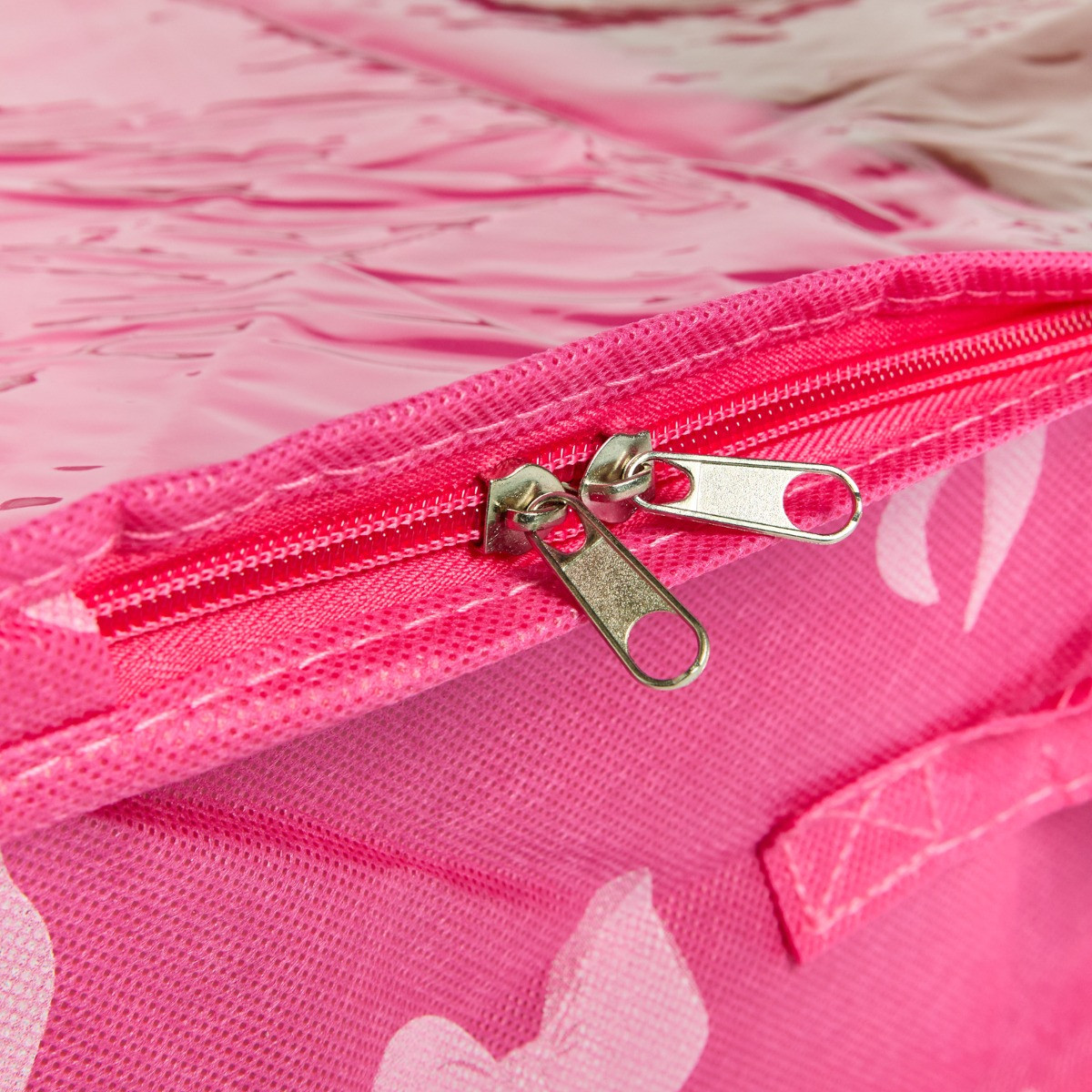OHS 2 Pack Bow Print 90L Underbed Storage Bag - Hot Pink>