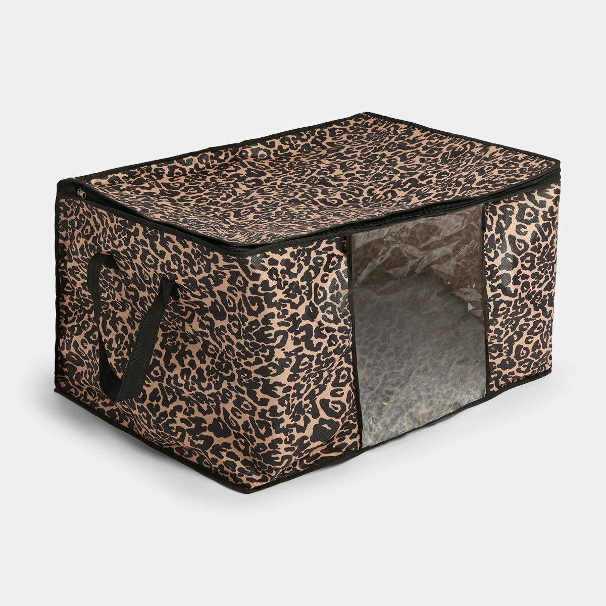 OHS 2 Pack Leopard Print 90.3L Underbed Large Clothes Storage Bag - Natural>