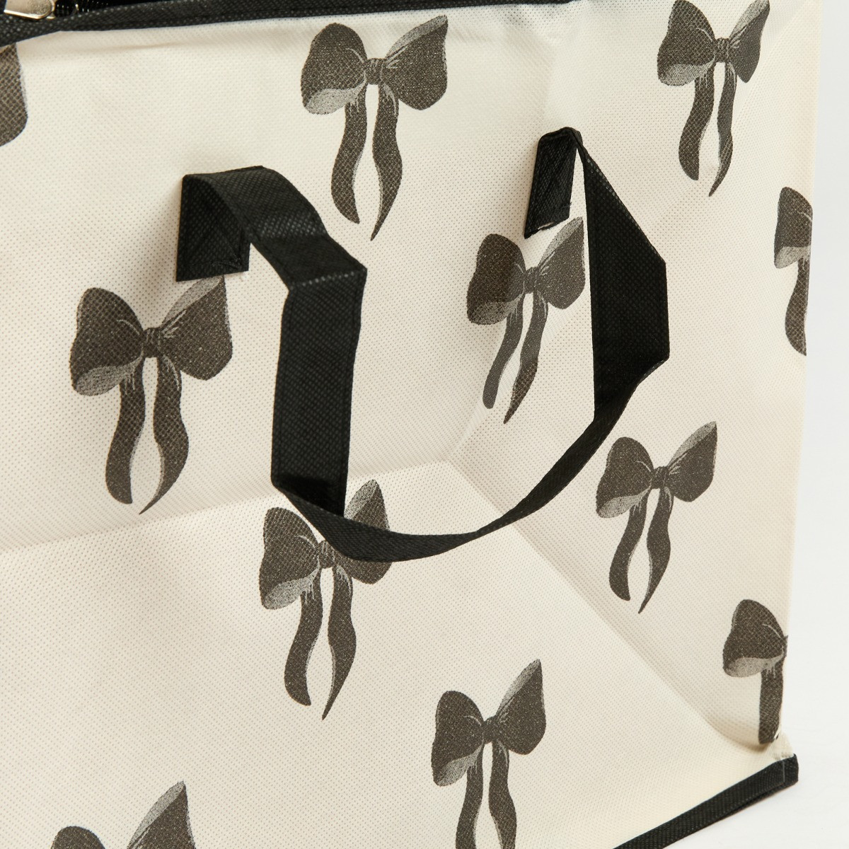 OHS 2 Pack Bow Print 90.3L Underbed Large Clothes Storage Bag - Monochrome>