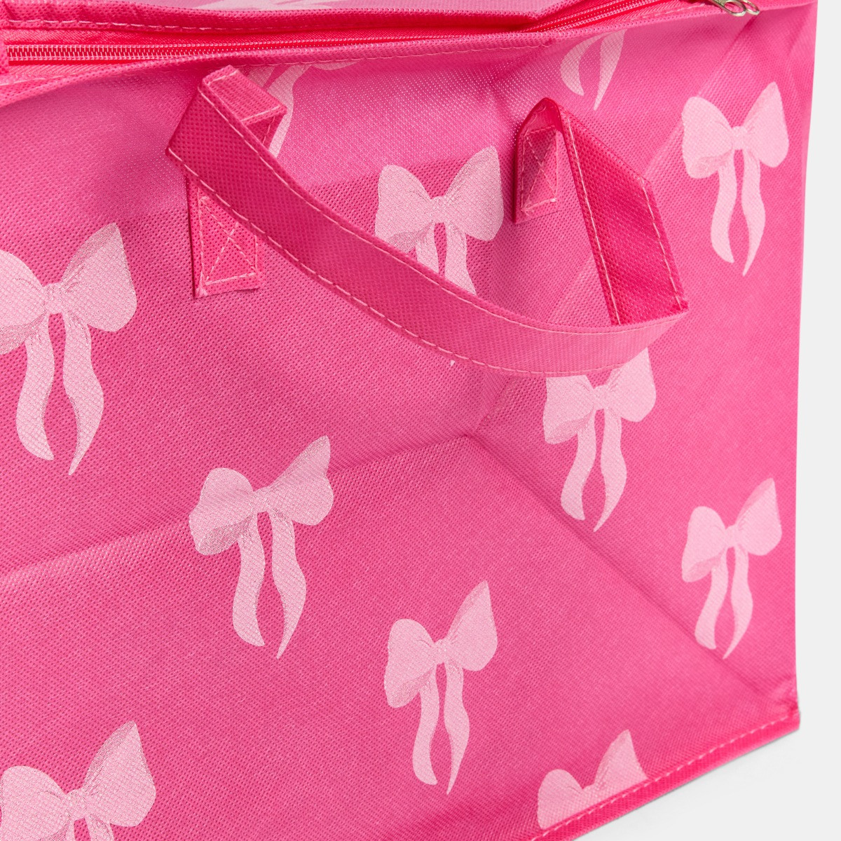 OHS 2 Pack Bow Print 90.3L Underbed Large Clothes Storage Bag - Hot Pink>