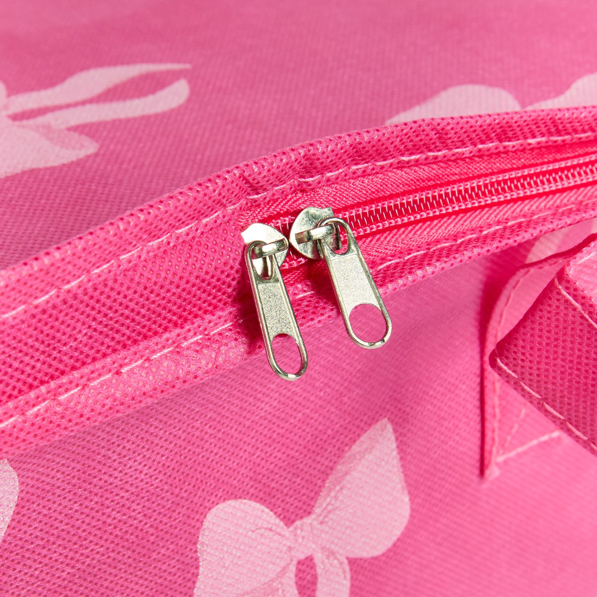 OHS 2 Pack Bow Print 90.3L Underbed Large Clothes Storage Bag - Hot Pink>