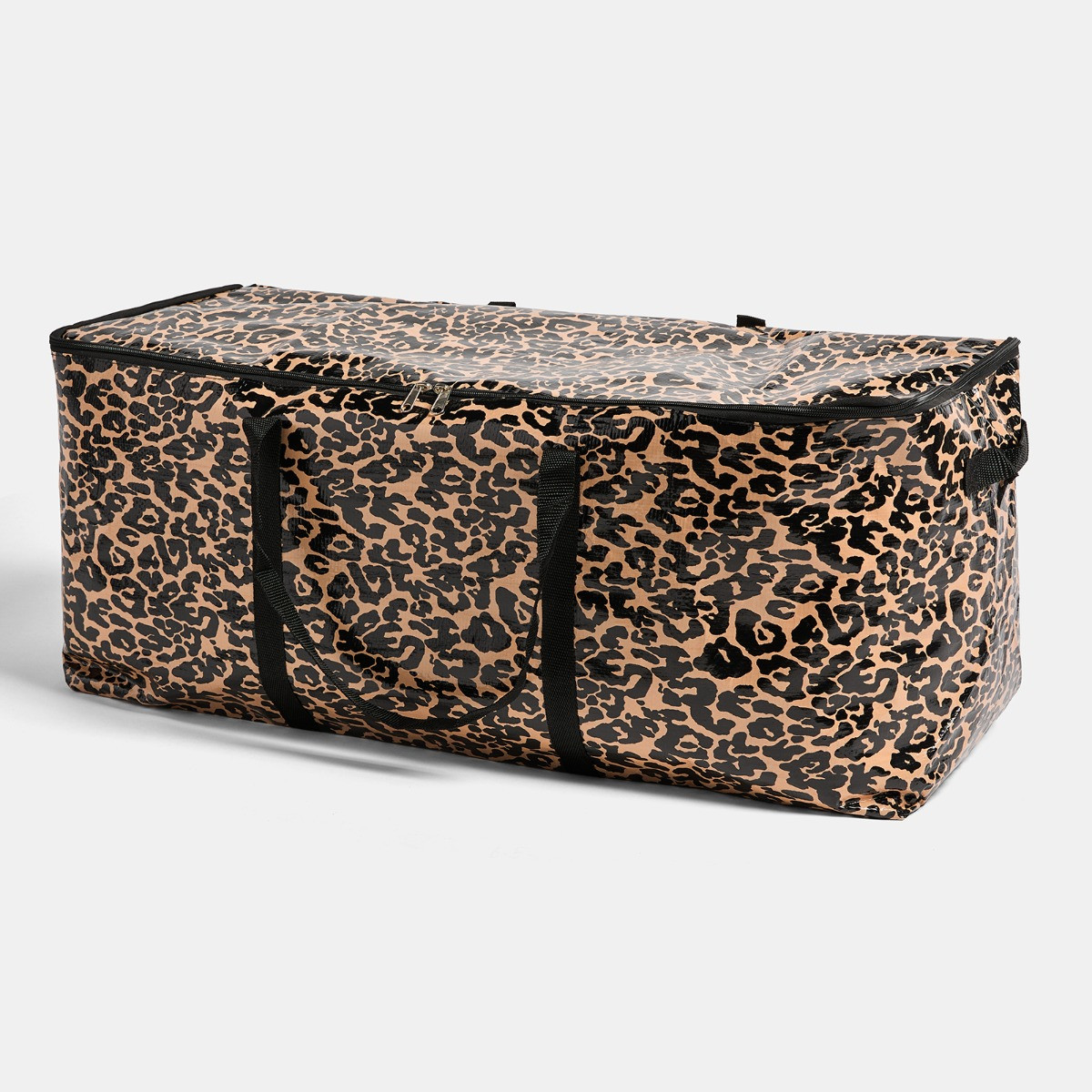 OHS Leopard Print Reusable Extra Large Storage Bag - Brown>