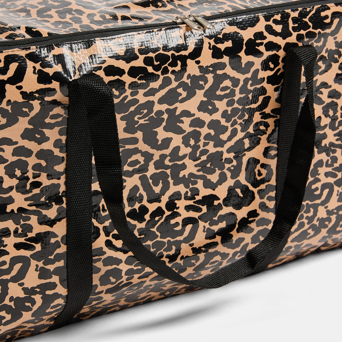 OHS Leopard Print Reusable Extra Large Storage Bag - Brown>