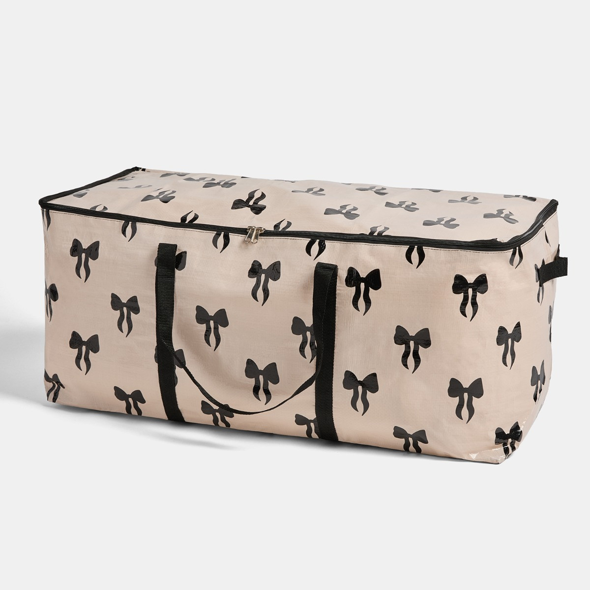 OHS Bow Print Reusable Extra Large Storage Bag - Monochrome>