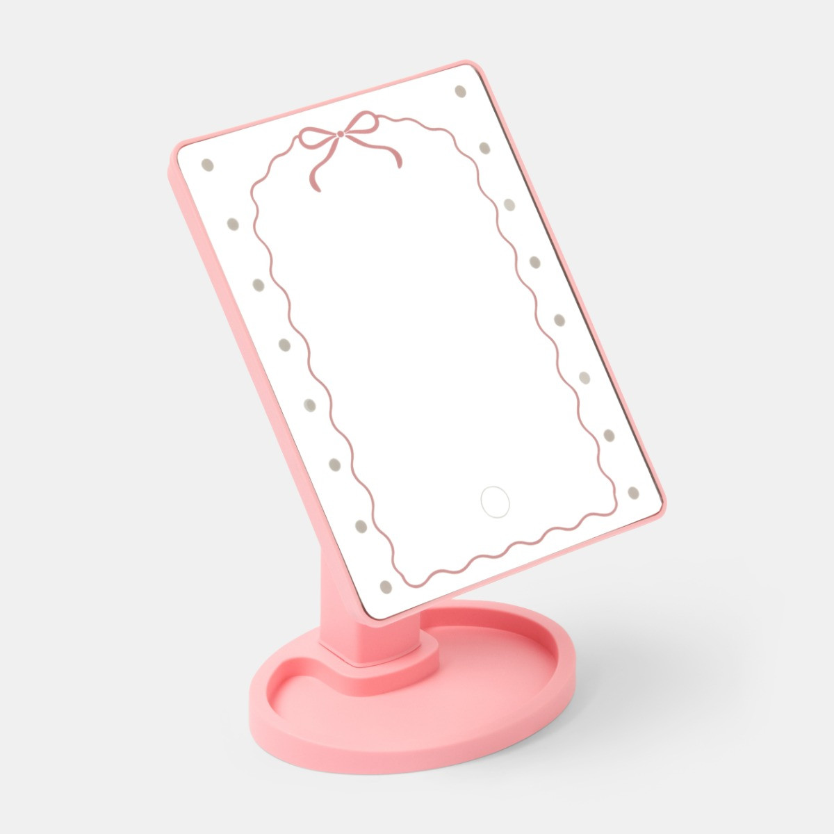 OHS LED Bow Vanity Mirror - Pink>