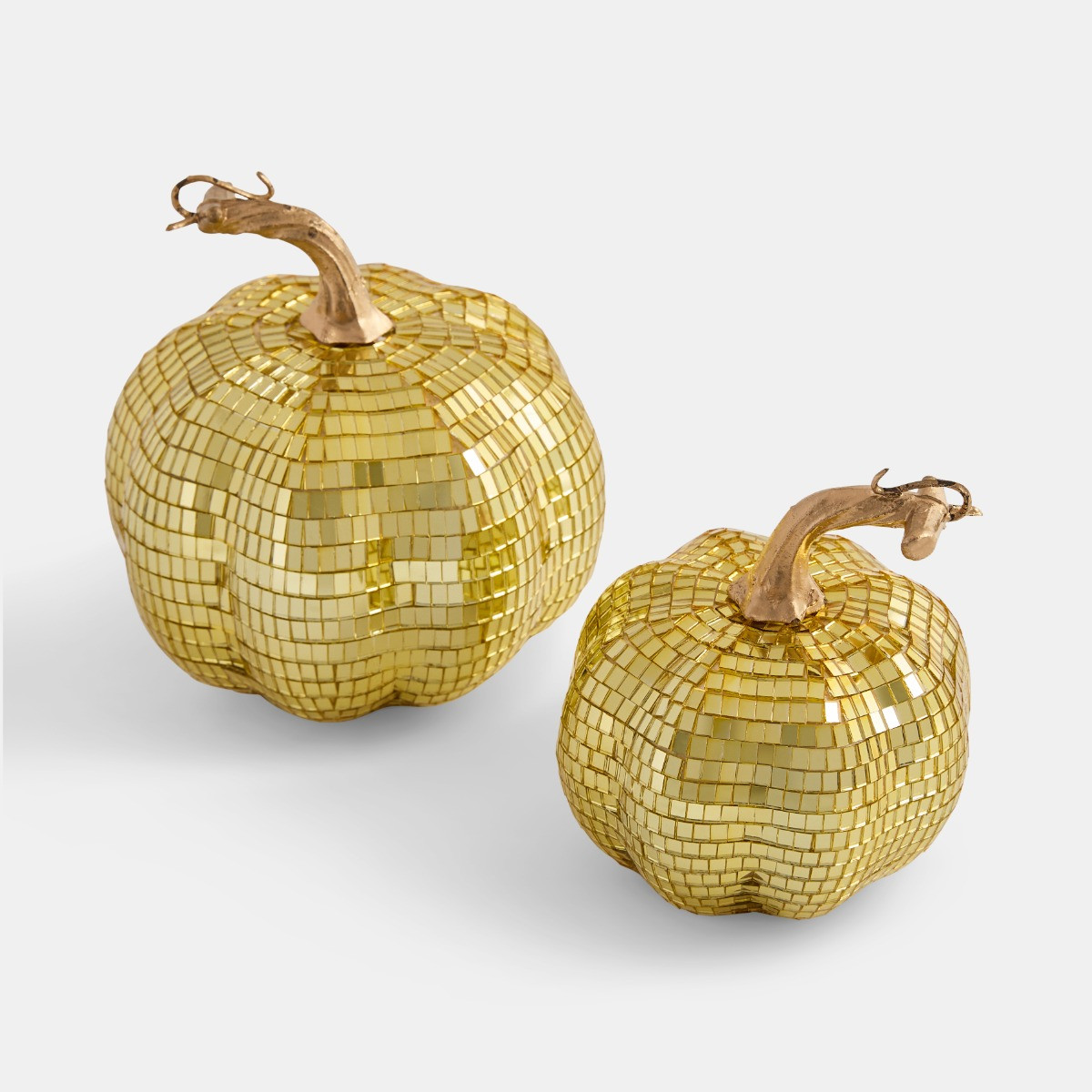 OHS 2 Pack Pumpkin Disco Balls - Gold>