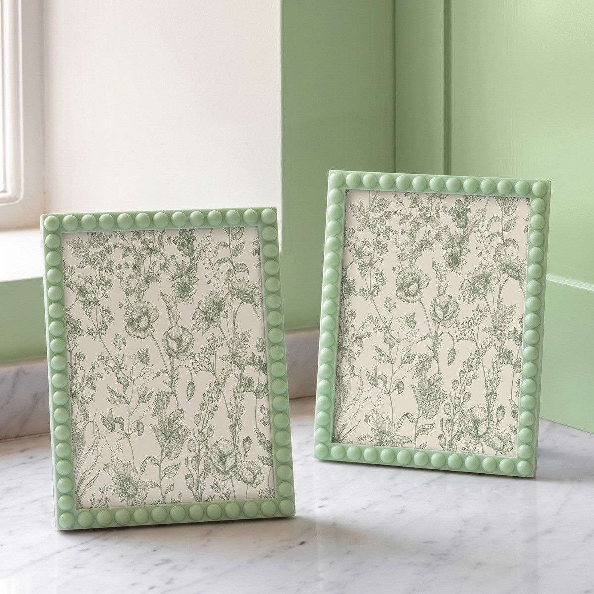 OHS 2 Pack Bobbin Photo Frames - Sage>
