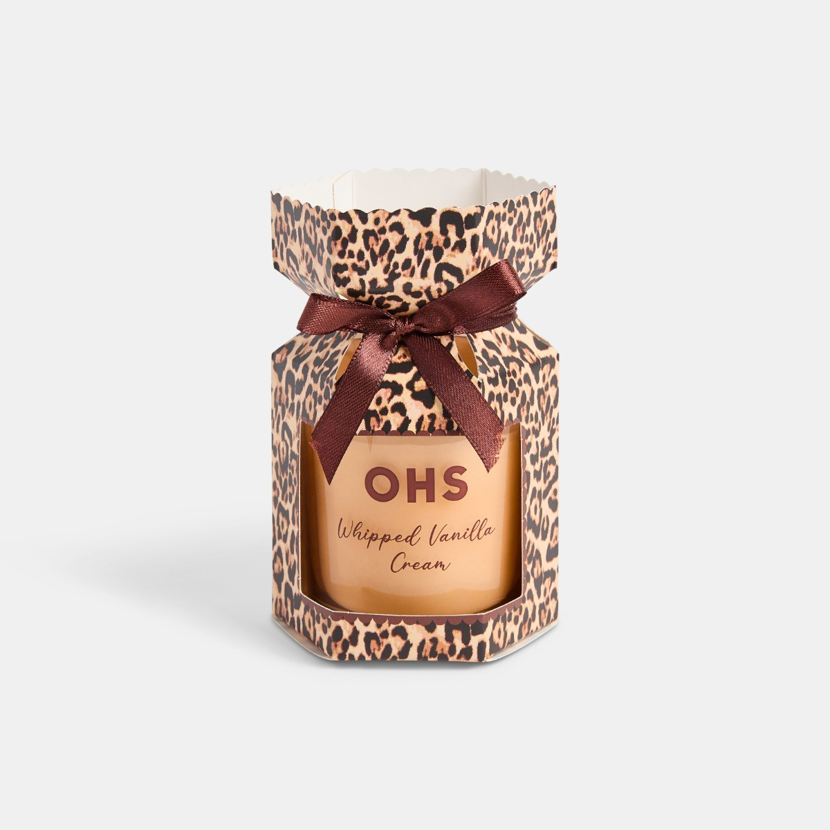 OHS Whipped Vanilla Cream Scented Glass Candle  - Natural>