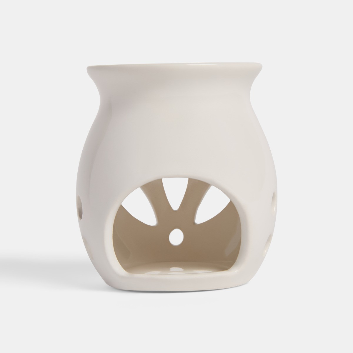 OHS Ceramic Oil Burner , 10ml Oil & 4 Tealights Set, Pumpkin Print - Burgundy>