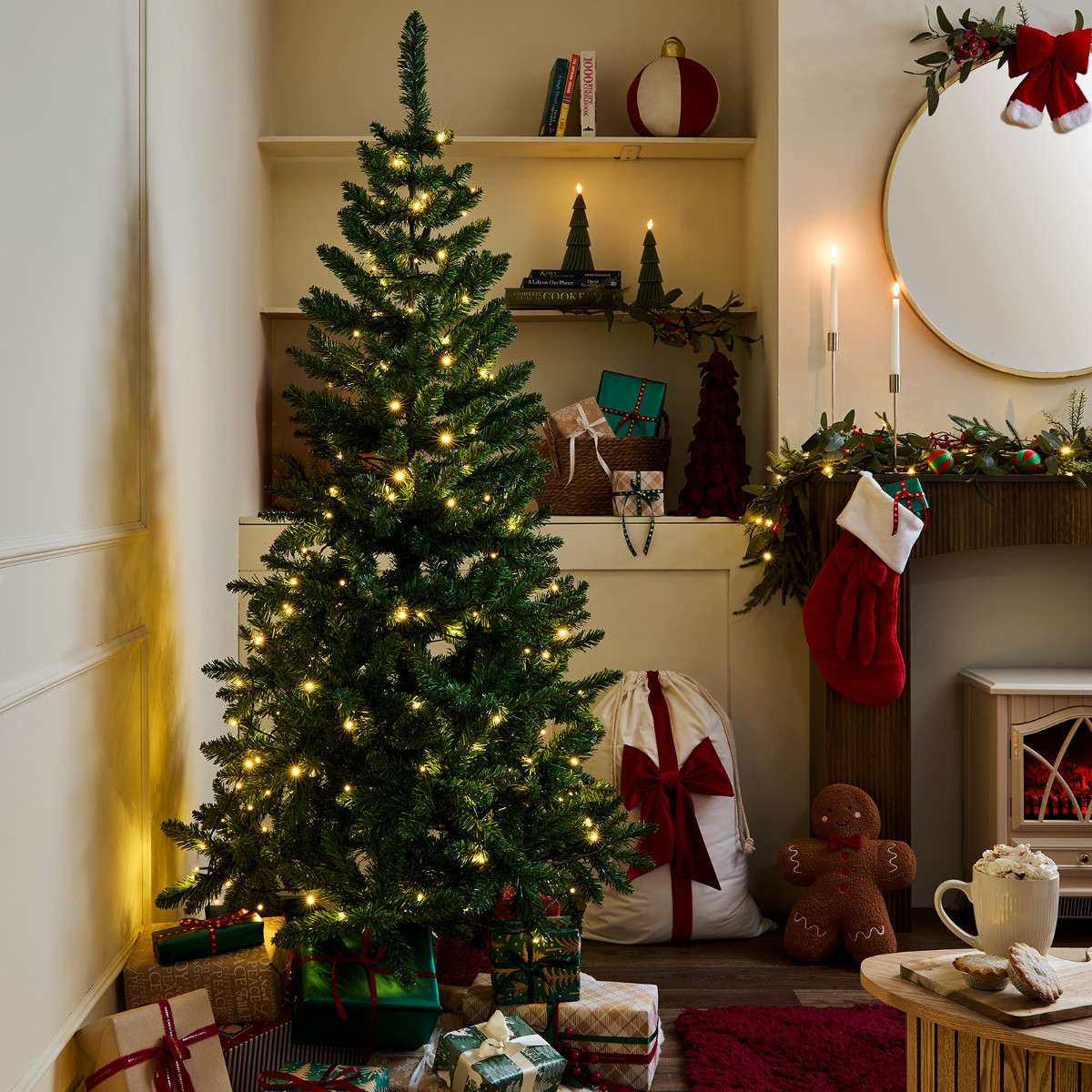 OHS Artificial Christmas Tree, Green - 6ft>