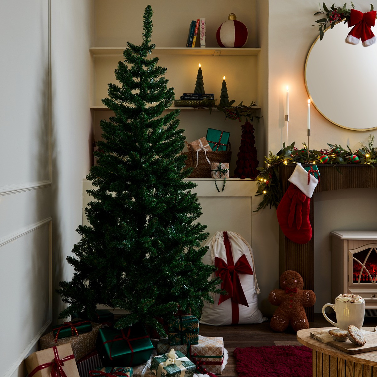 OHS Artificial Christmas Tree, Green - 6ft>