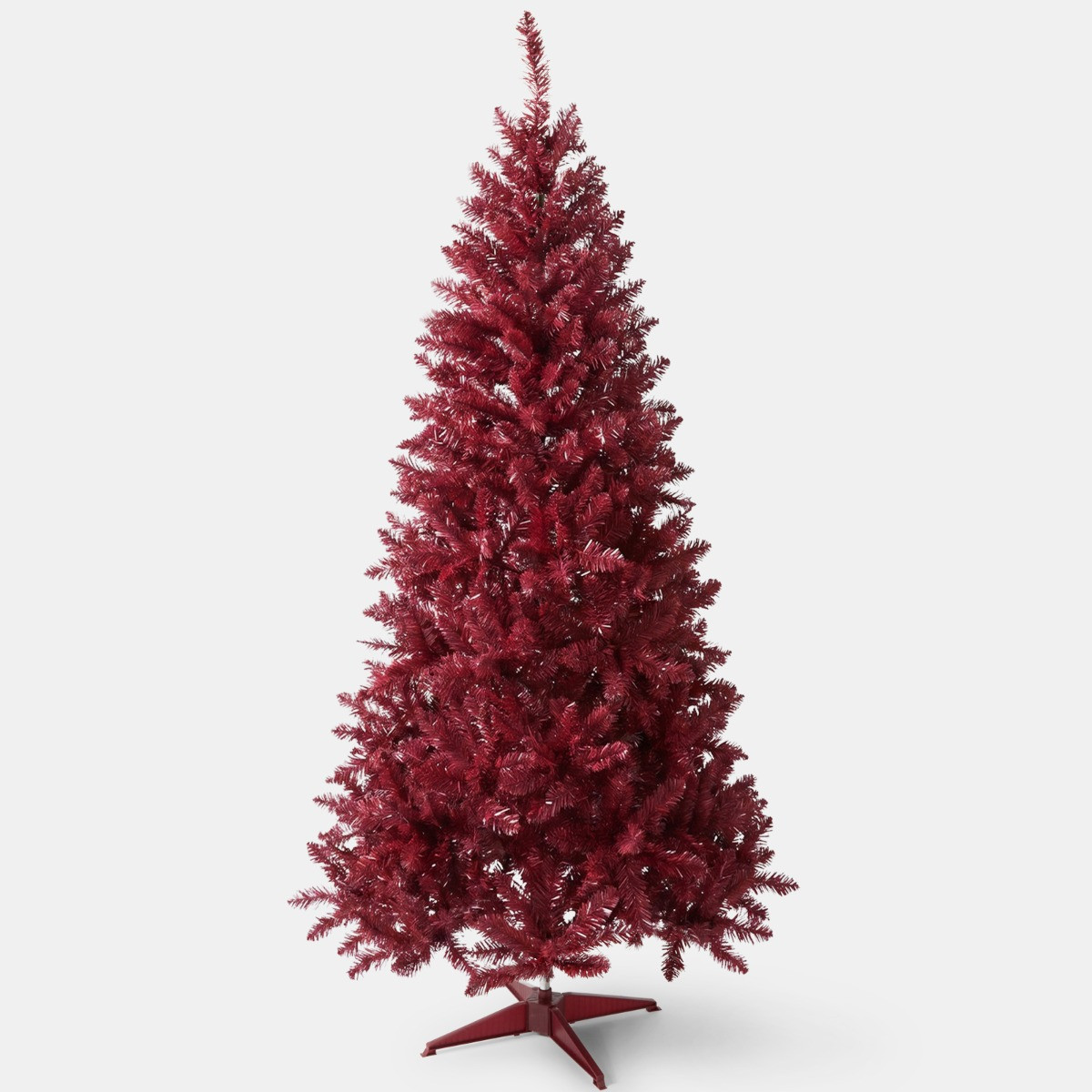 OHS Artificial Autumn / Christmas Tree, Burgundy - 6ft>