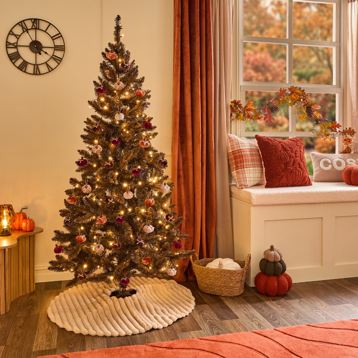 OHS Artificial Autumn / Christmas Tree, Chocolate - 6ft>