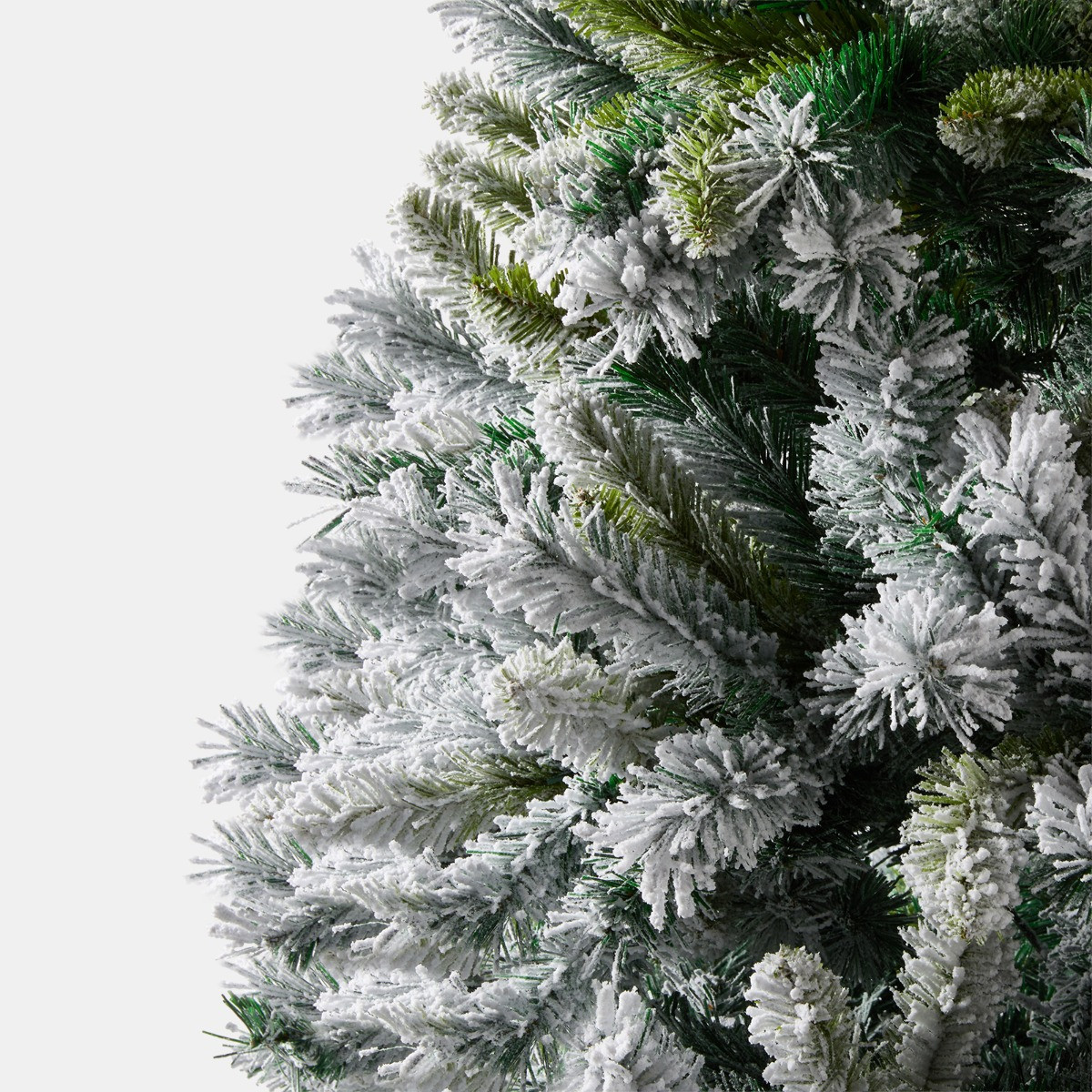 OHS Artificial Premium Snowy Christmas Tree, Green - 7ft>