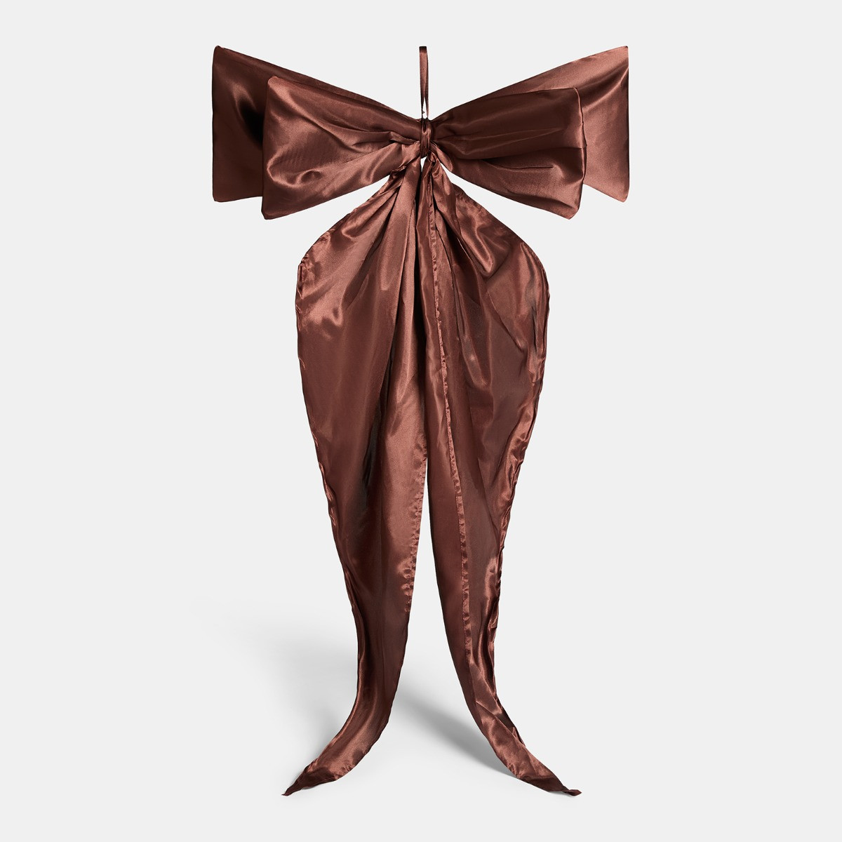 OHS Satin Tree Bow - Chocolate>