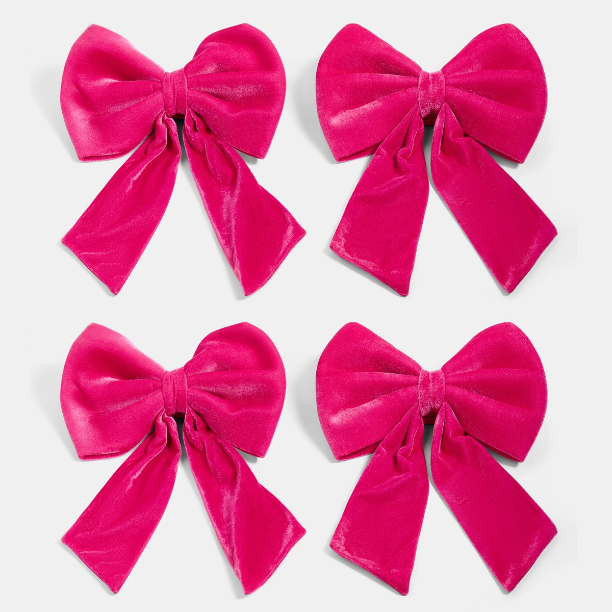 OHS 4 Pack Velvet Chair Bows - Hot Pink>