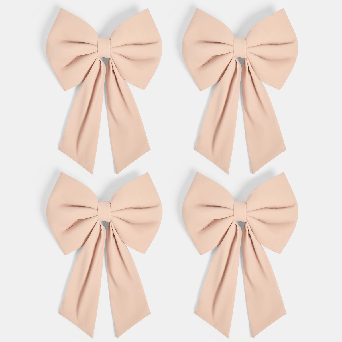 OHS 4 Pack Velvet Chair Bows - Natural>